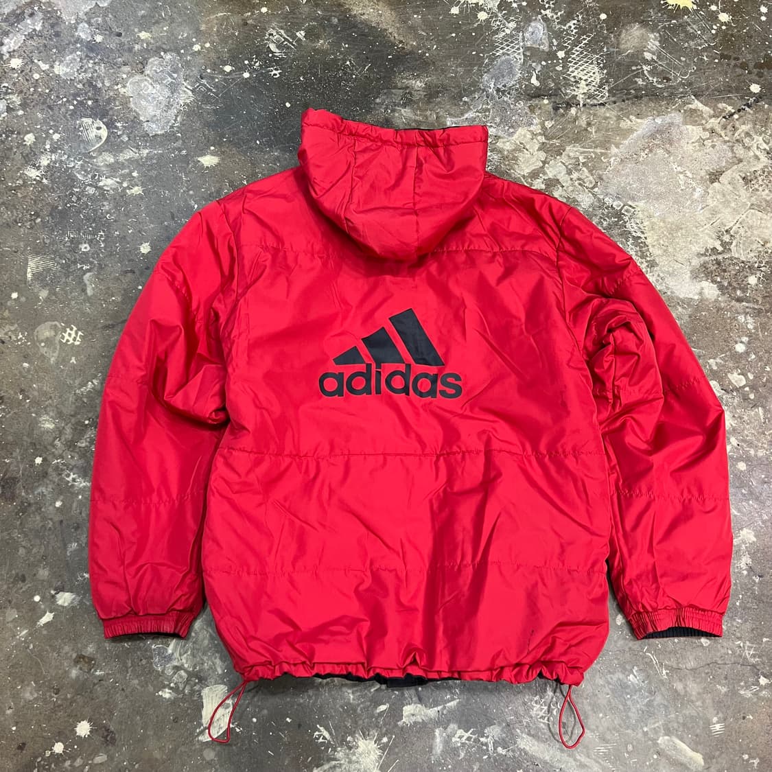 110) 올드 아디다스 리버시블 양면 방풍 누빔패딩점퍼 자켓 올드스쿨 상품이미지5