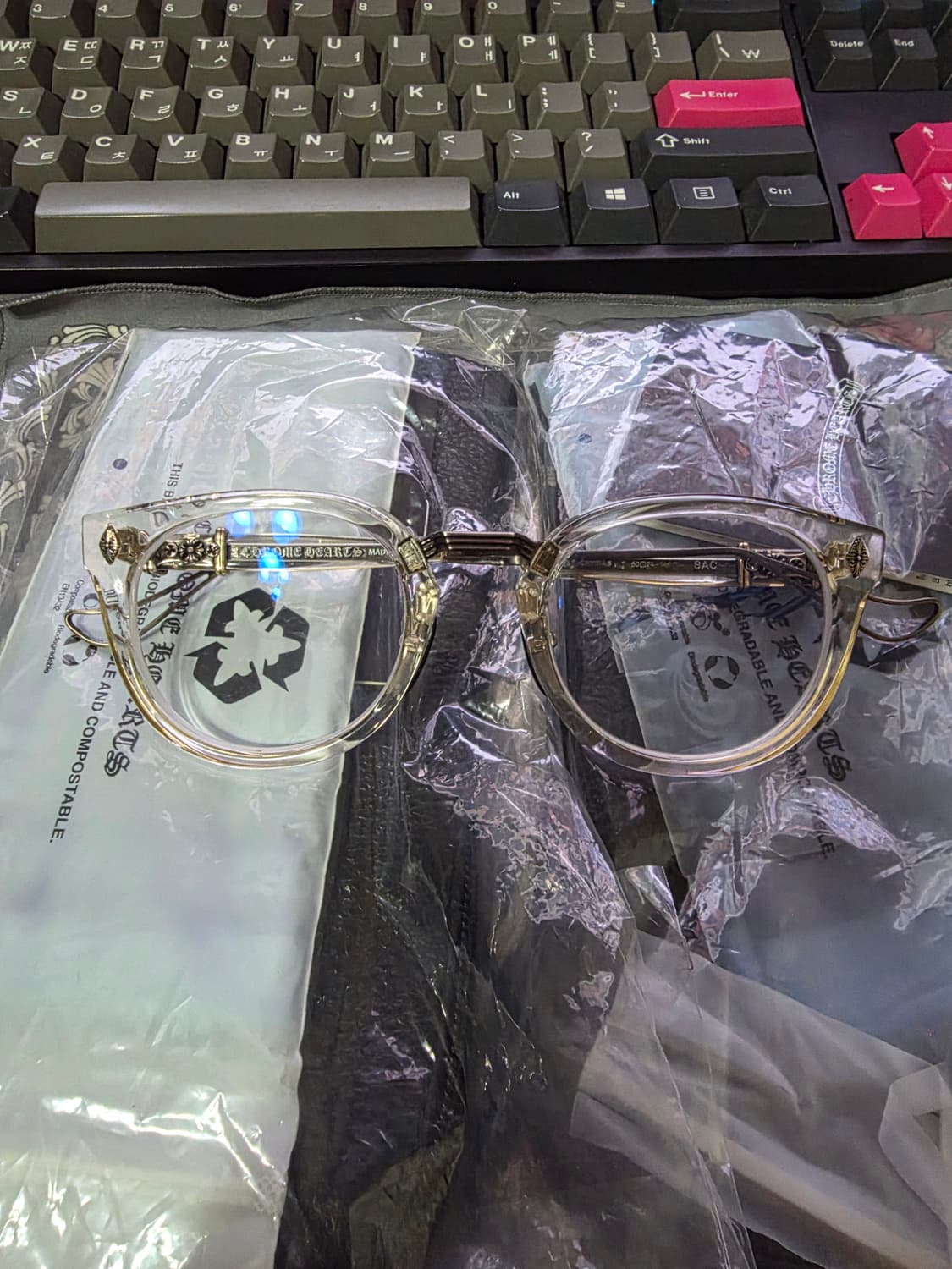 크롬하츠 SAC 삭 클리어 실버 안경 상품이미지8