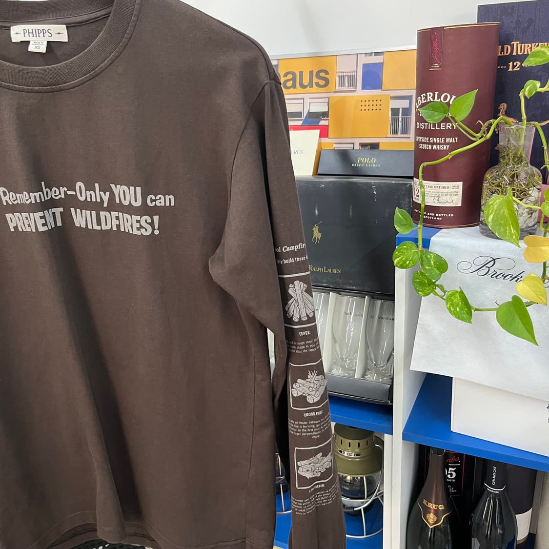 핍스 슬로건 프린트 반팔 티셔츠 XS 상품이미지4