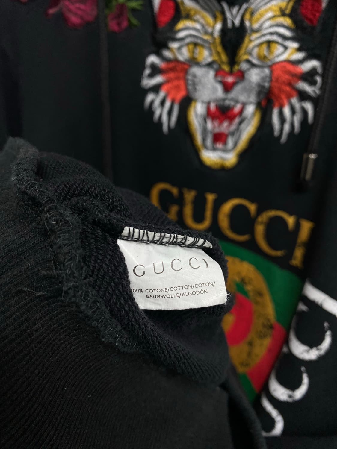 구찌 Gucci 자수 후드 스웨트셔츠 M 상품이미지5