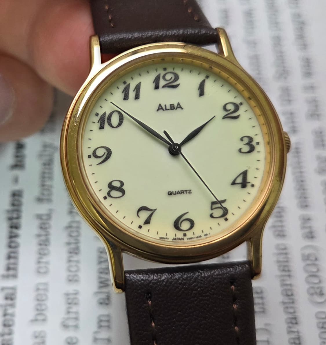 빈티지 세이코 알바 풀루페 야광판 아라빅인덱스 논데이트 슬림쿼츠  상품이미지8