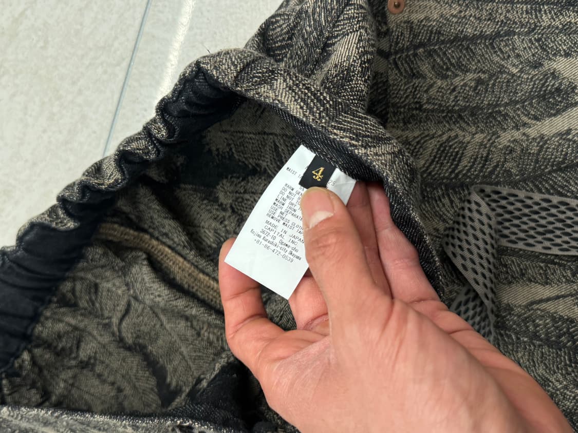 캐피탈 12온즈 맥파이 데님 W 니 이지 쇼츠 블랙 베이지 4사이즈 상품이미지3