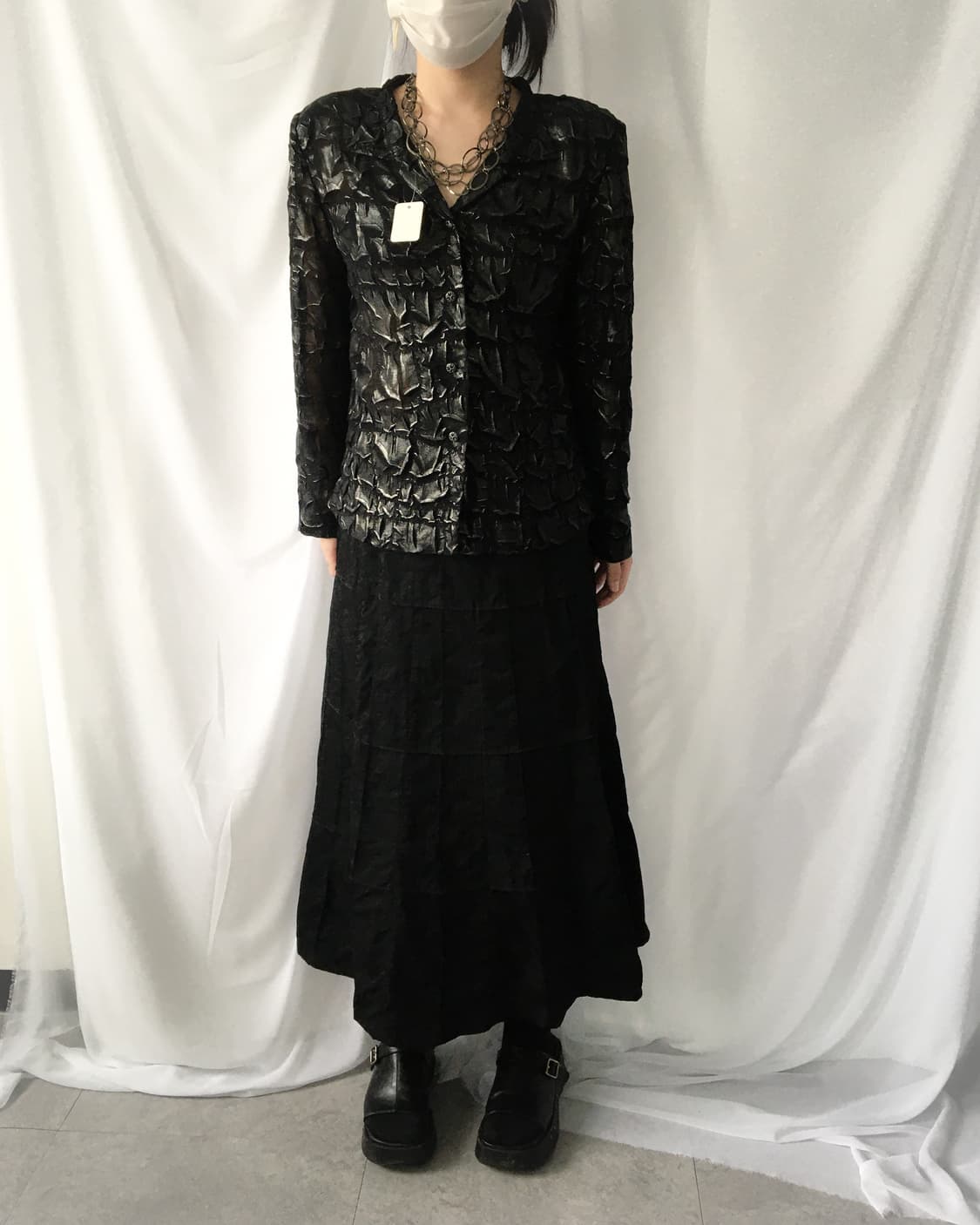 Glossy long skirt 상품이미지6