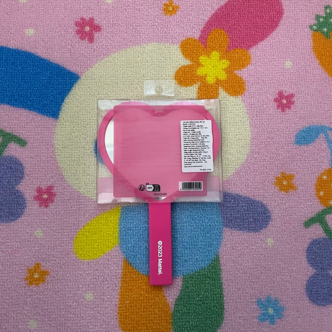 [새상품] 바비 하트 거울 핑크 손거울 상품이미지2