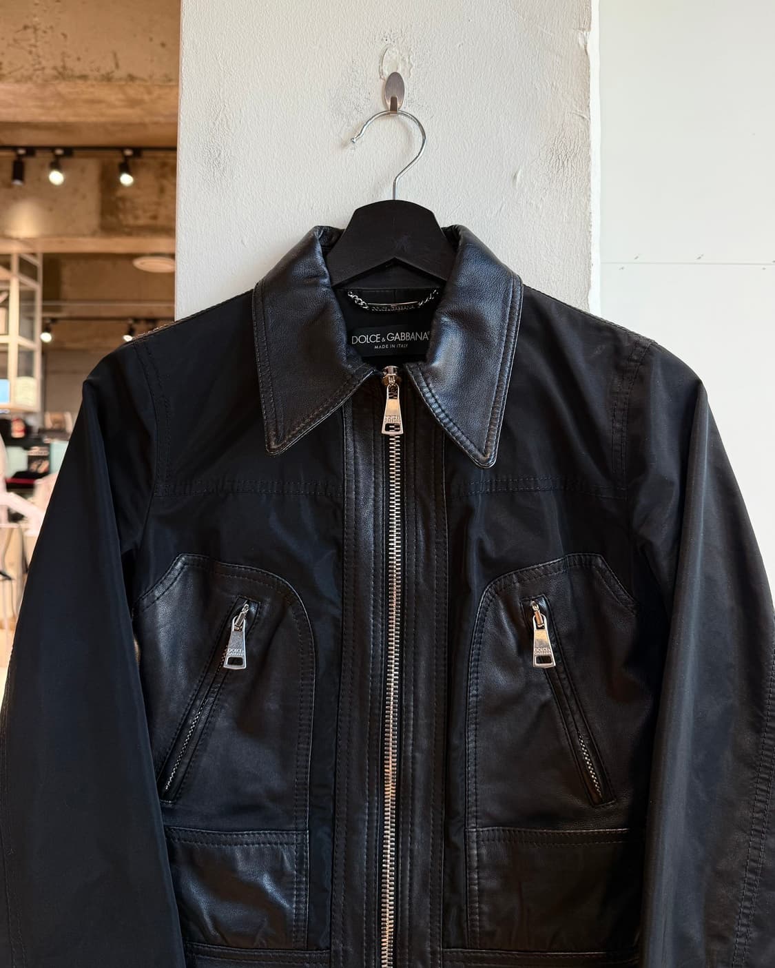 돌체앤가바나 블랙 쉽스킨 레더 자켓  상품이미지3