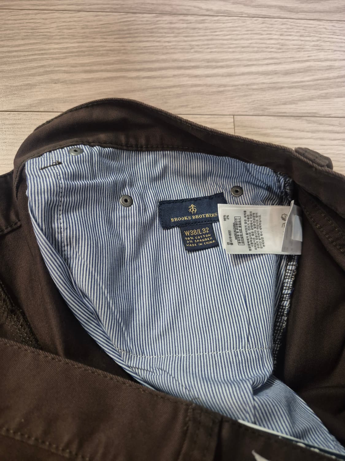 브룩스 브라더스 브라운 면팬츠 37~38(새상품) 상품이미지5