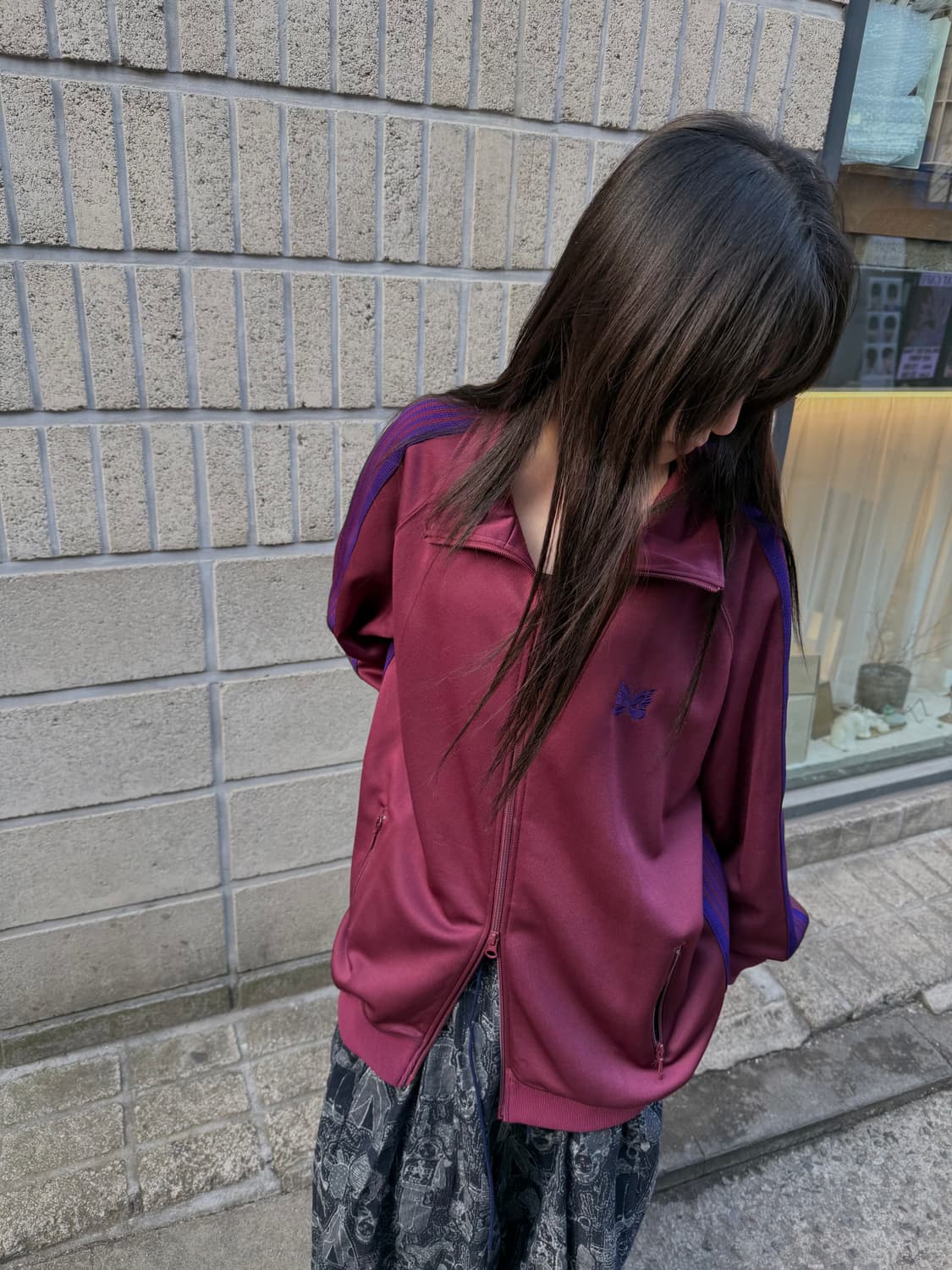 니들스 버건디 트랙 집업 상품이미지5