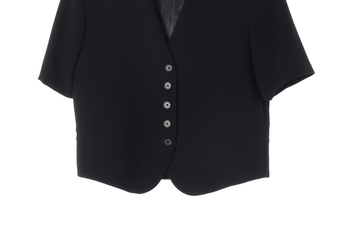 ZARA 블랙 브이넥 크롭 반팔 블레이저 XS 상품이미지4