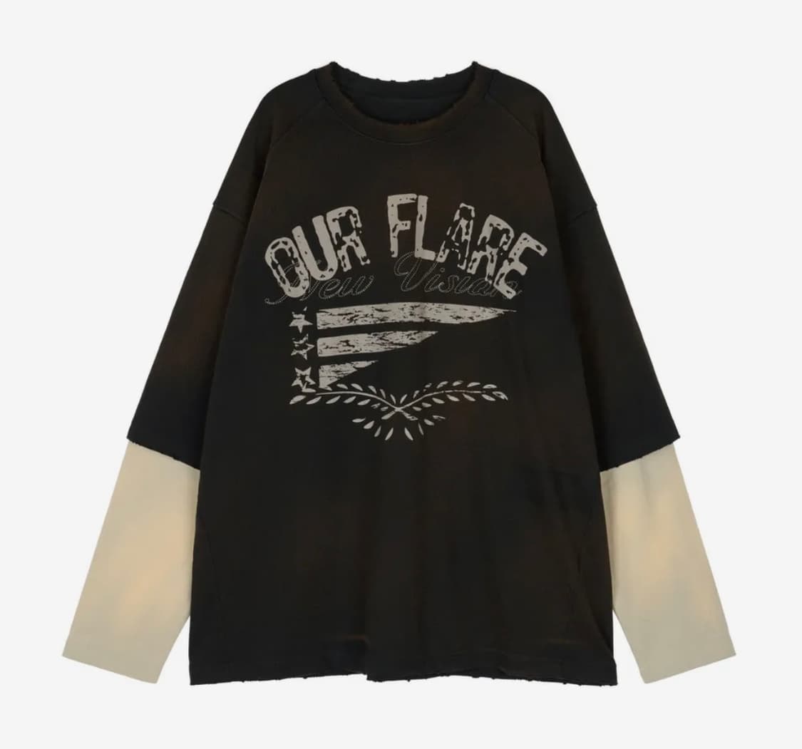 ETCE 레이어드 롱슬리브 티셔츠 상품이미지2