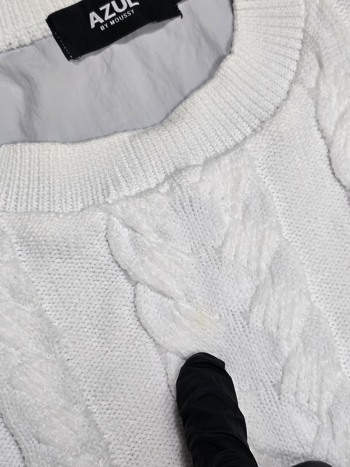 AZUL by moussy 마우지 케이블 니트 긴팔 티셔츠 상품이미지3