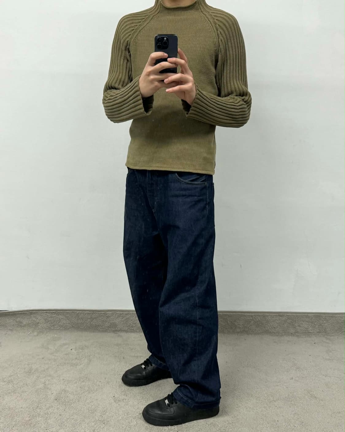 [L] 아르마니 익스체인지 하이넥 래글런 슬리브 니트 상품이미지3