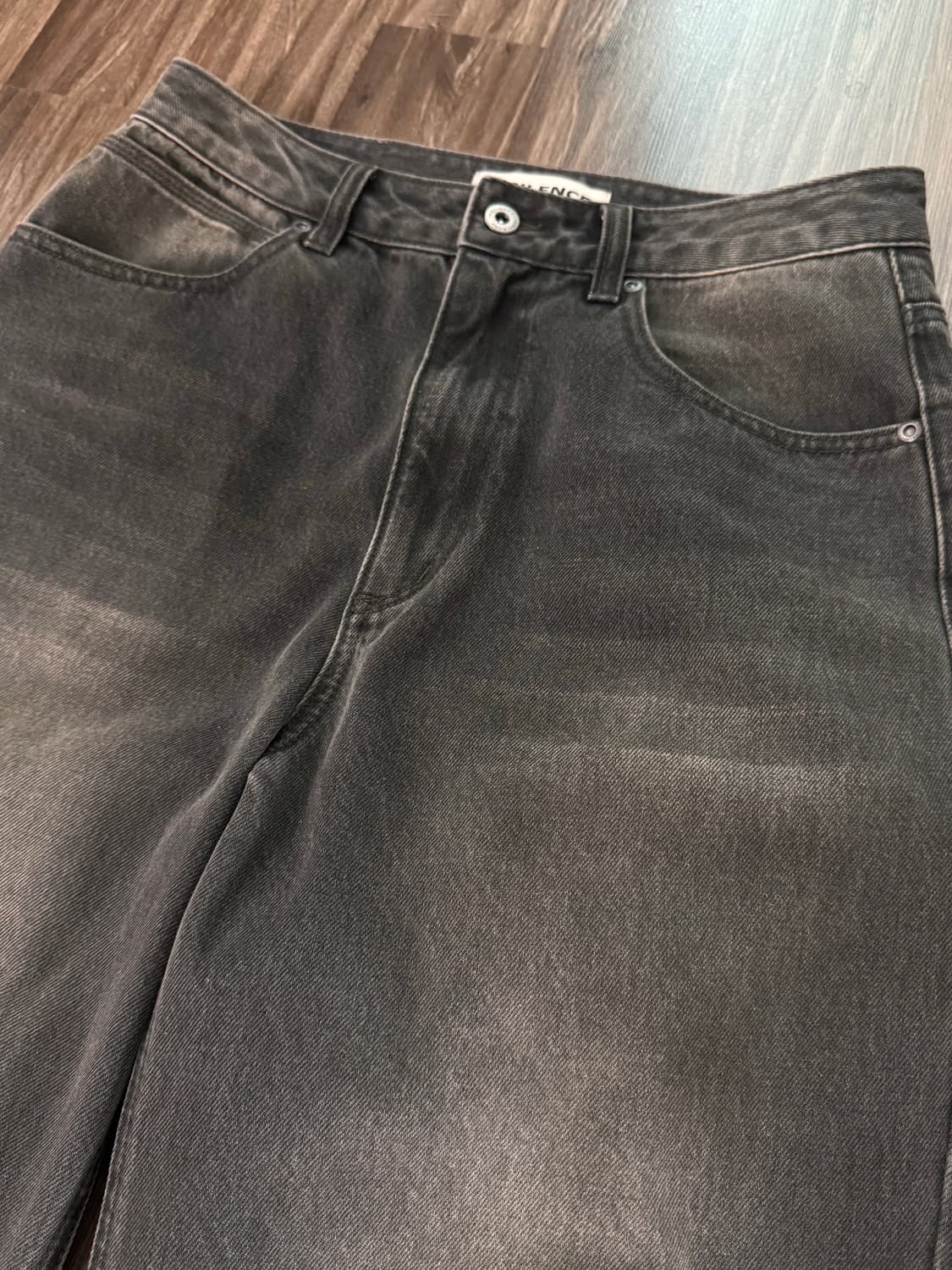 Insilence dart wide denim pant MUD GREY 상품이미지1