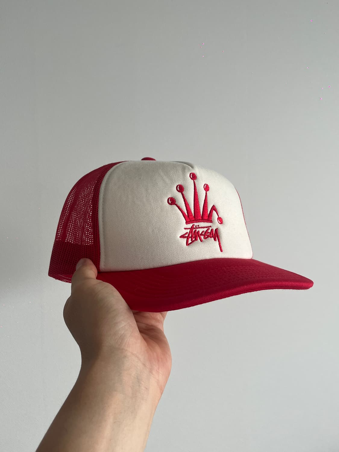 스투시 stussy 크라운 스탁 트러커 캡 레드   상품이미지1
