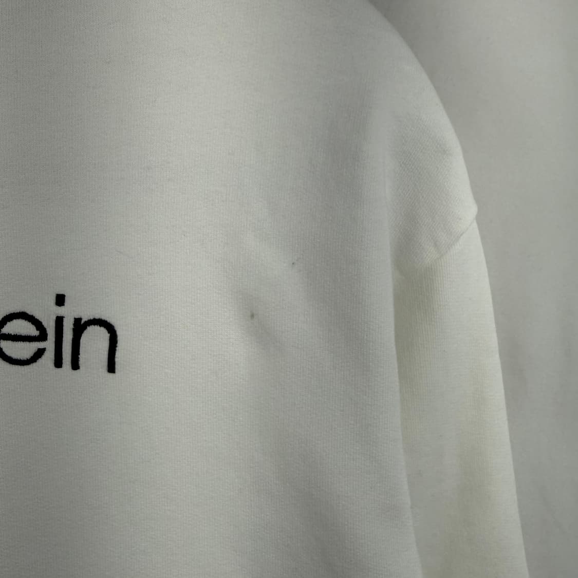 (XS) 캘빈클라인 우먼스 크롭 후드 티 화이트 상품이미지3