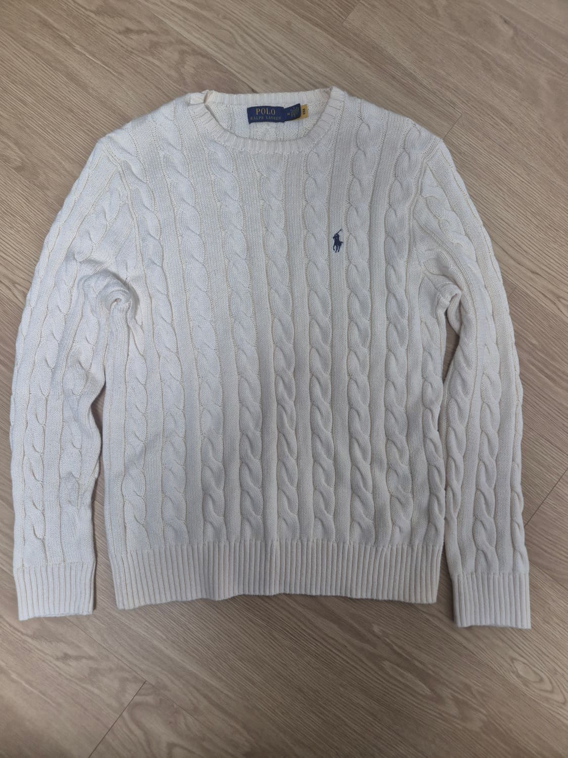 폴로 케이블 니트 코튼 스웨터 상품이미지1