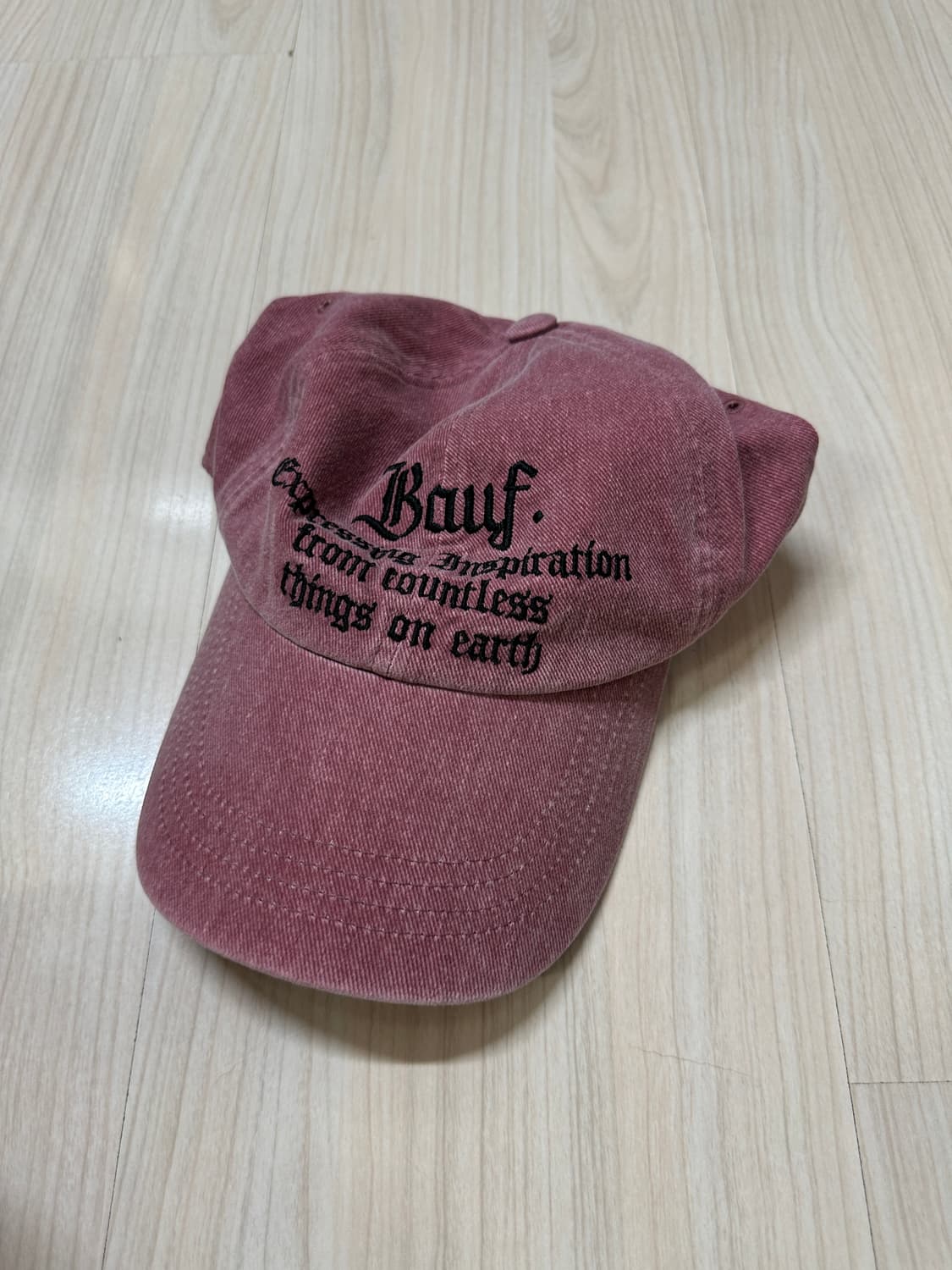 바우프 B 빈티지 워싱 볼캡 핑크 상품이미지2