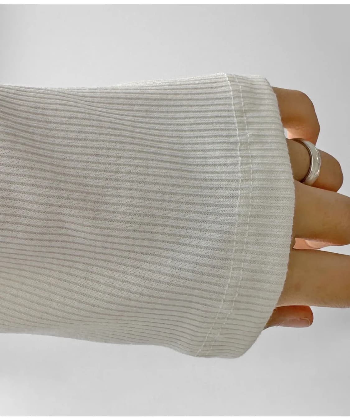 보트넥 골지 기본 기모 이너 긴팔 티 상품이미지5