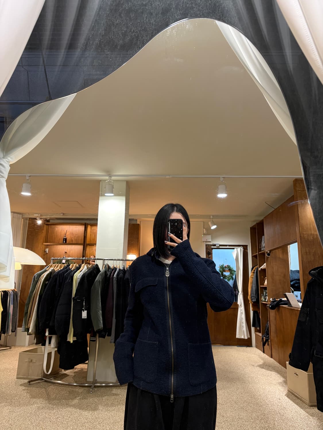 아르마니 진스 스티치 울 후드 자켓 상품이미지5