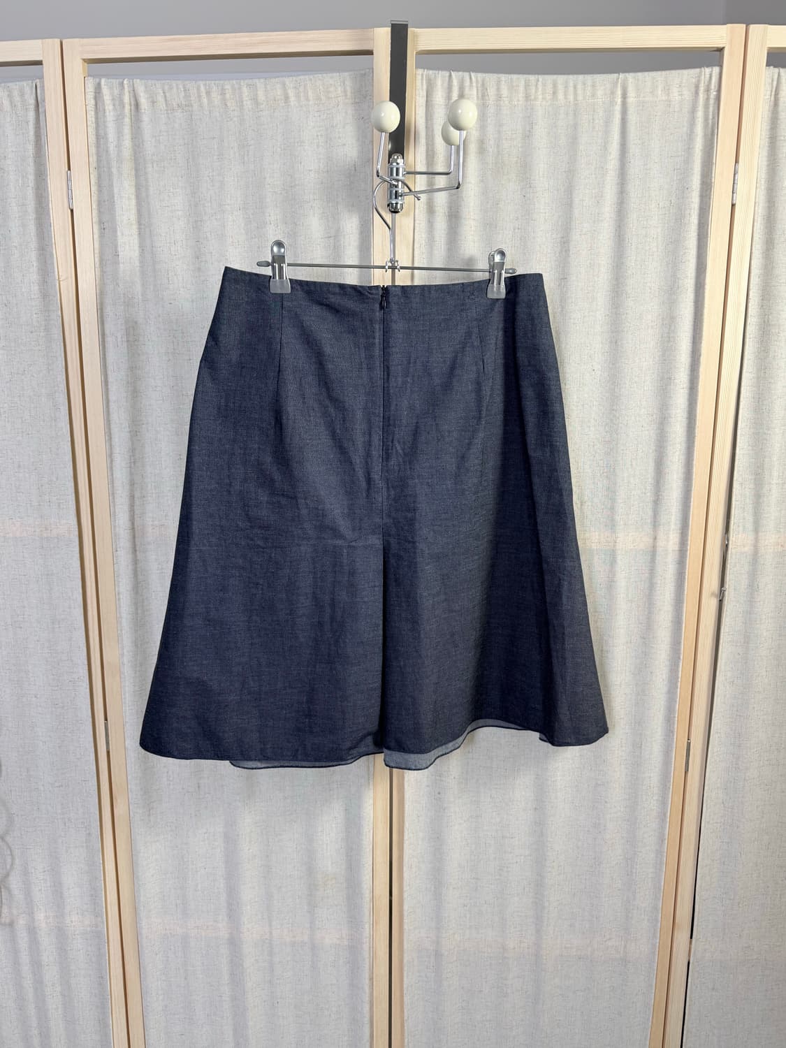 Su San Ne Bo M Mer 데님 미디 플리츠스커트 상품이미지5