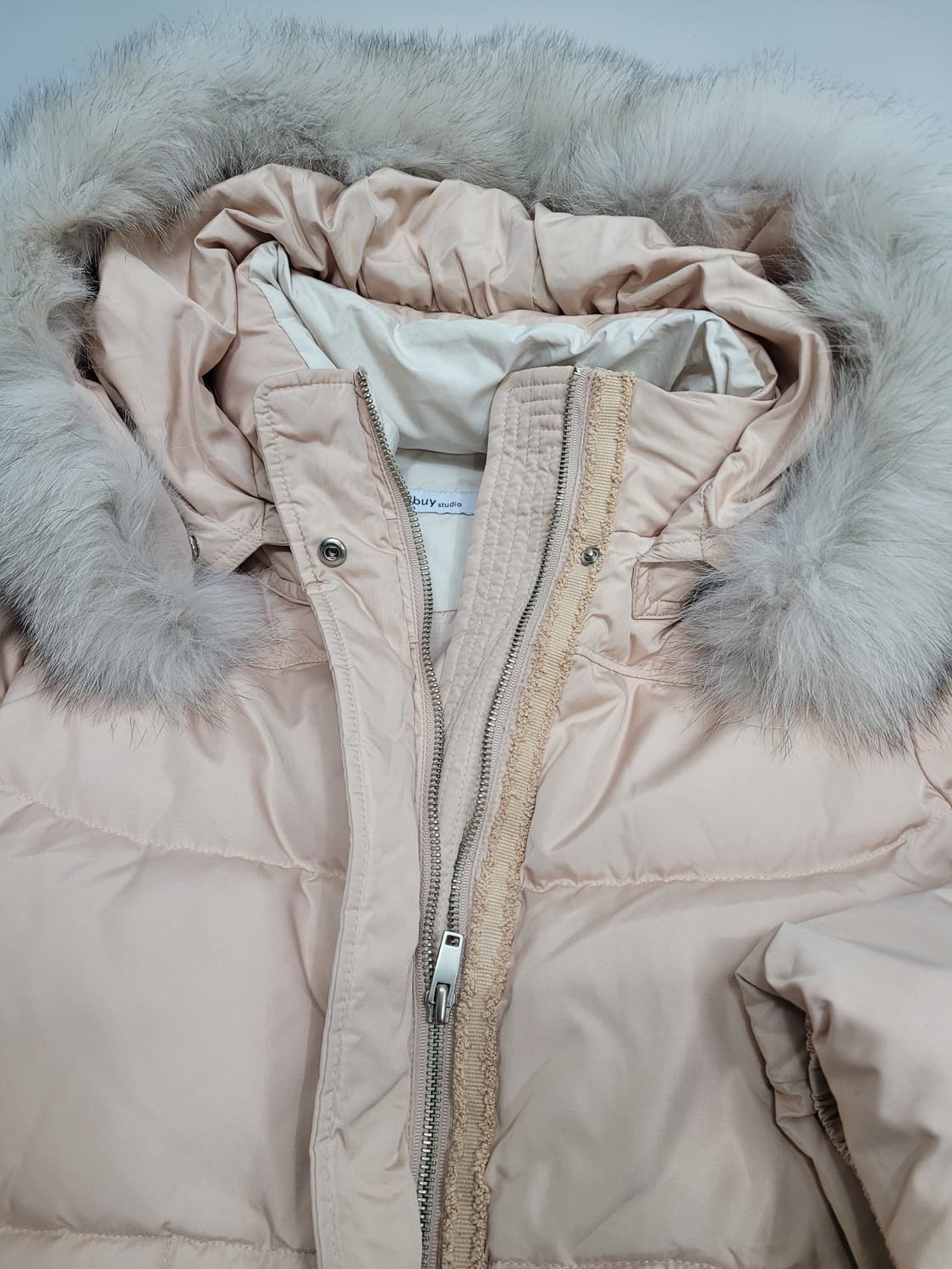 ZISBUY 20FW 지스바이 폭스퍼 다운 패징 / 여 95 핑크베이지  상품이미지6