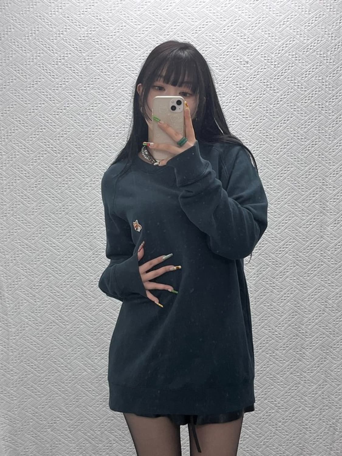 메종키츠네 빈티지 모던 캐주얼 폭스패치 맨투맨 XL C09468 상품이미지1