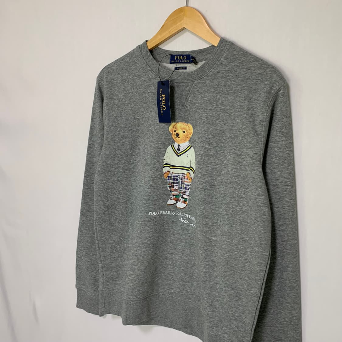 폴로랄프로렌 폴로 베어 곰돌이 맨투맨 그레이 M 상품이미지2