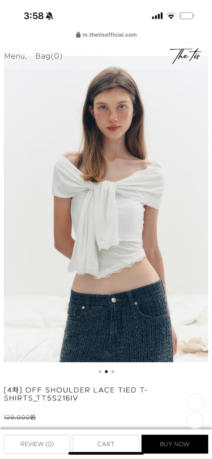 더티스 오프숄더 THETIS OFF SHOULDER LACE TIED 상품이미지2