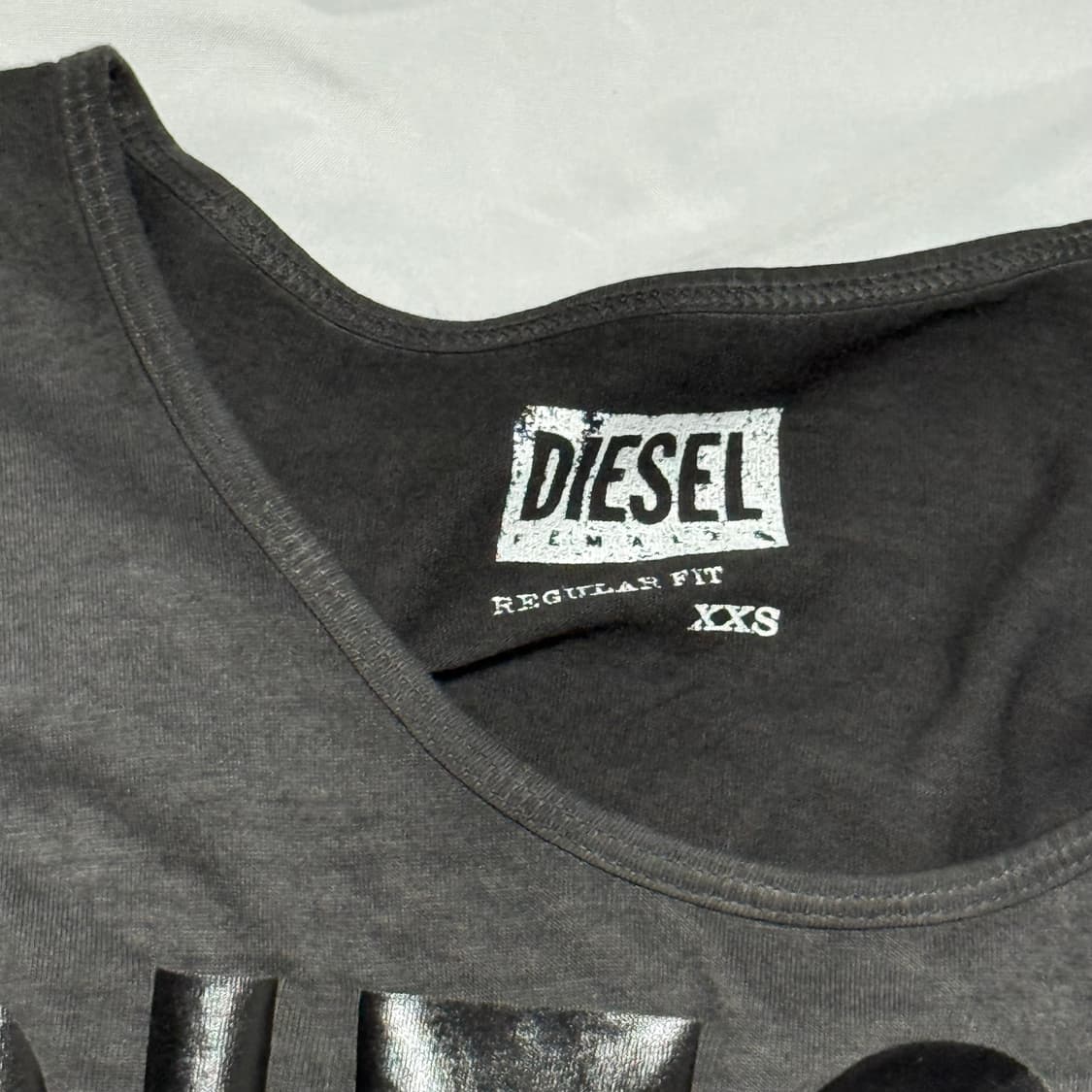 DISEL y2k 워싱 로고 프린트 티셔츠 상품이미지4