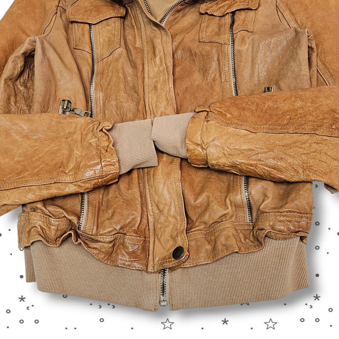 VTG 오렌지 브라운 양가죽자켓 상품이미지10
