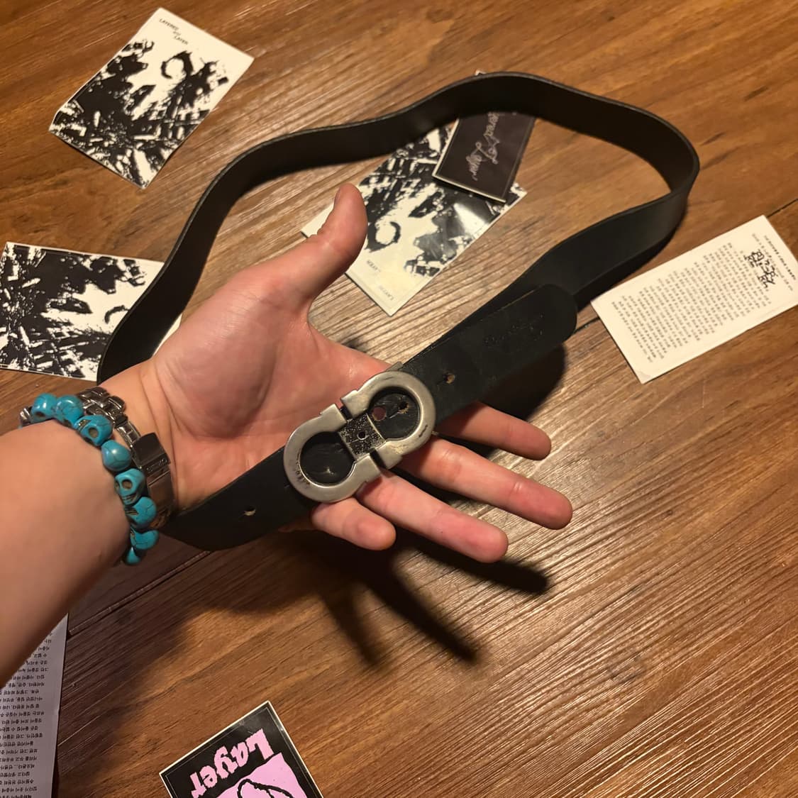 Salvatore Ferragamo 간치니 레더 벨트 상품이미지3