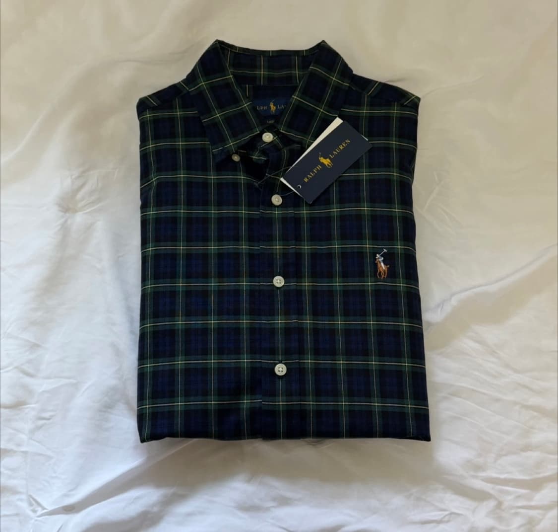 [미 시착 새 상품] 폴로 랄프로렌 타탄체크셔츠 s(남녀공용) 상품이미지1