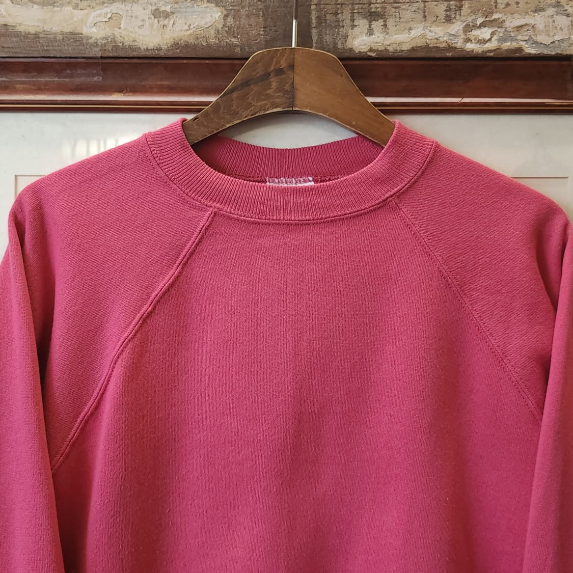 90s 헤인즈 빈티지 스웻셔츠 플레인 스웻셔츠 핫핑크 L 상품이미지3