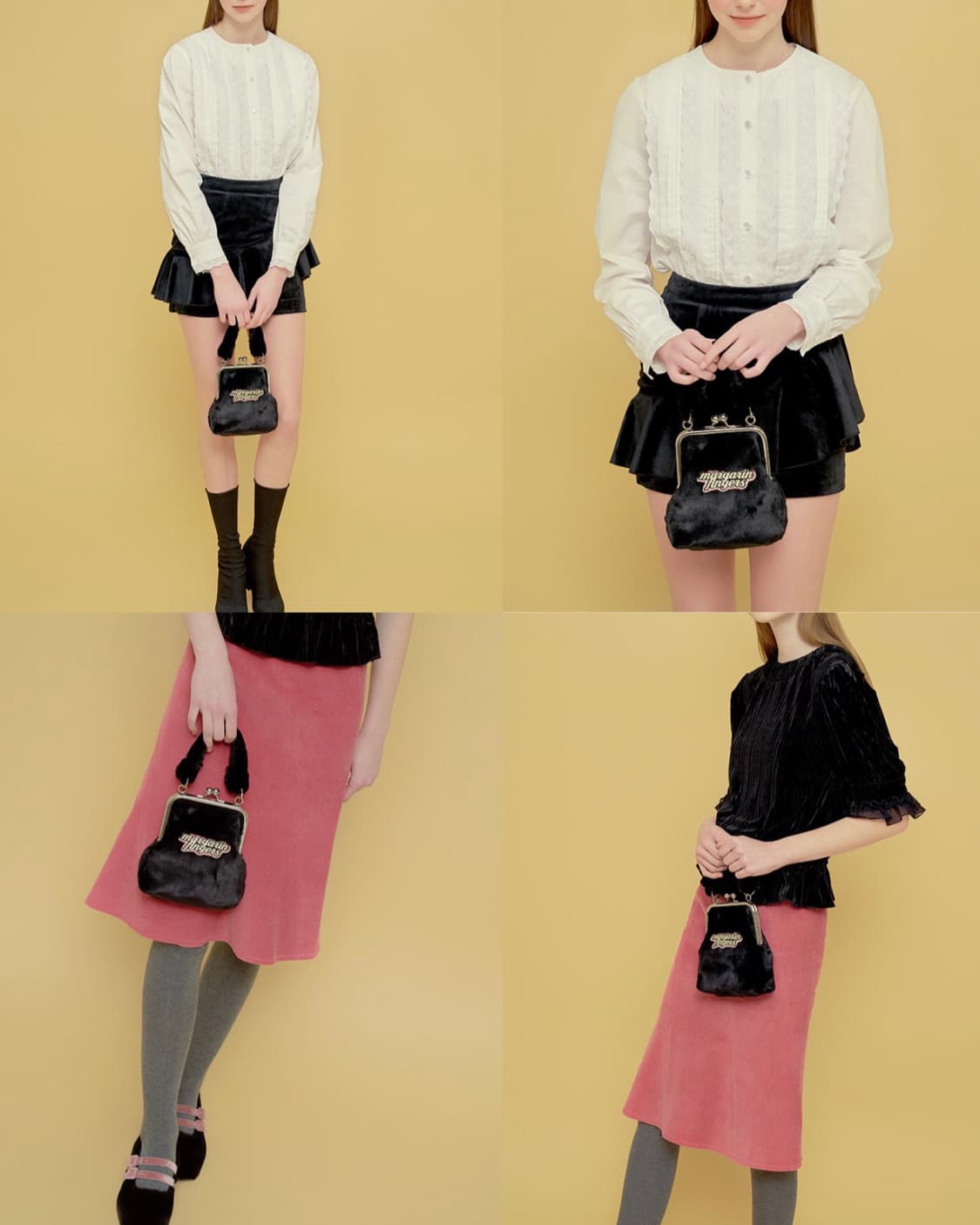 마가린핑거스 에코 퍼 미니백 블랙 가방 상품이미지4