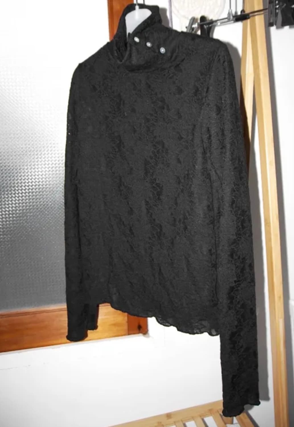 김아홉 소공녀 lace pola T (black) 상품이미지2
