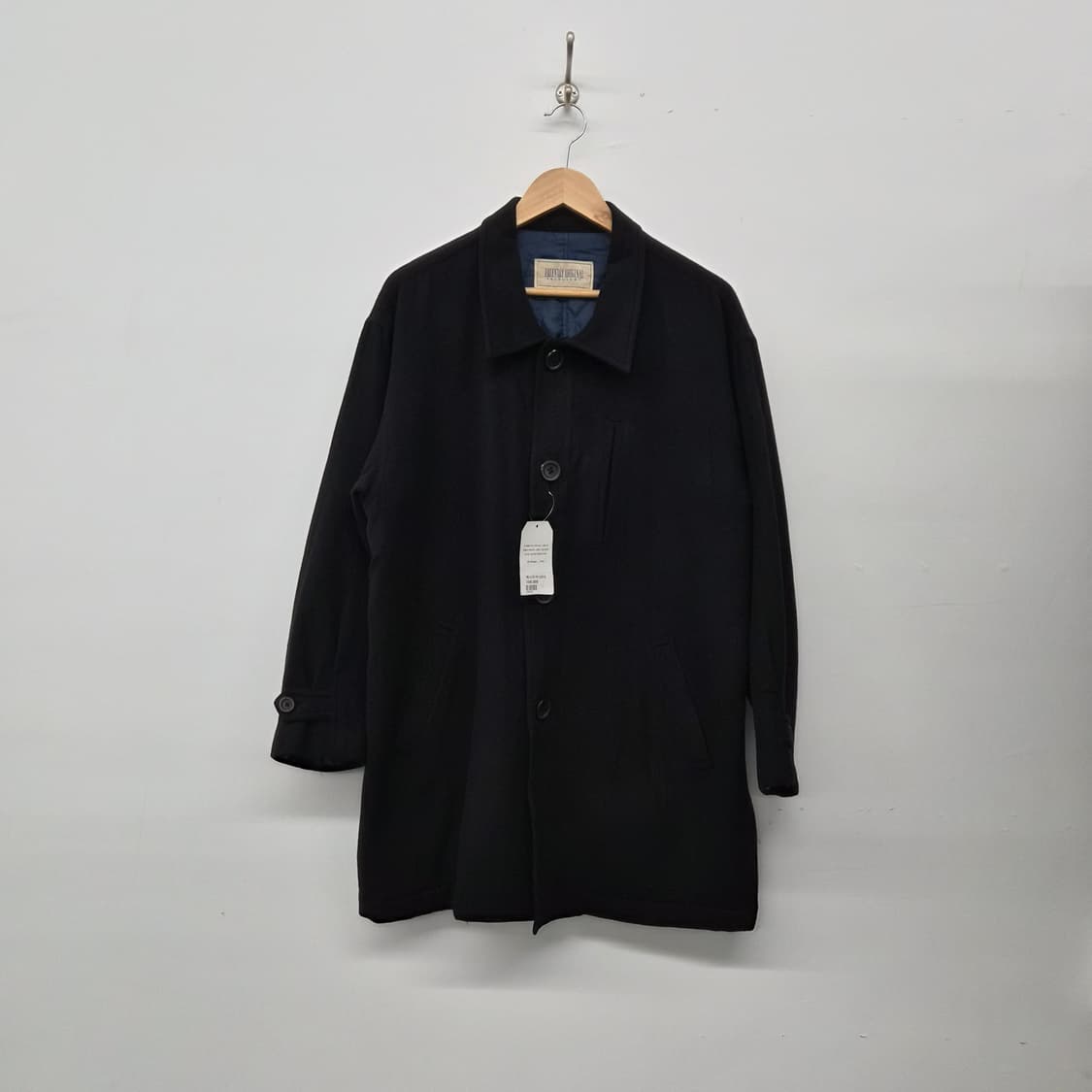 캐시미어 100% 기본 블랙 코트 남녀공용 M 상품이미지1