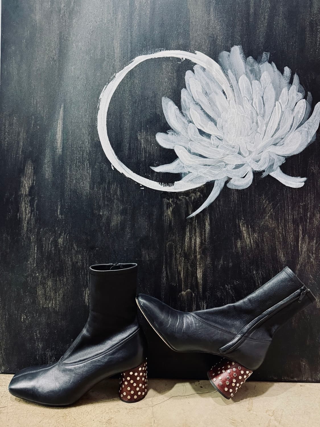 헬무트랭 스퀘어 토 레더부츠 상품이미지1