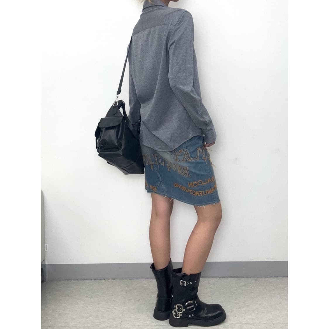 빈티지 블루 셔츠 상품이미지4