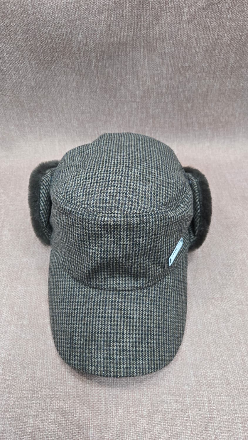 블랙앤화이트 체크무늬 귀달이 헌팅캡 상품이미지1