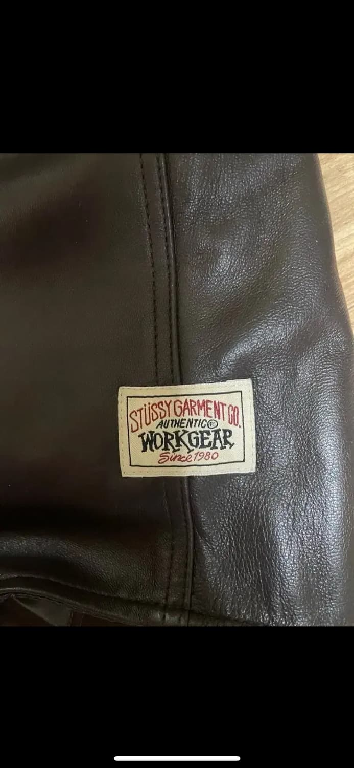 Stussy 박스레더오버자켓 에스프레소L 상품이미지3
