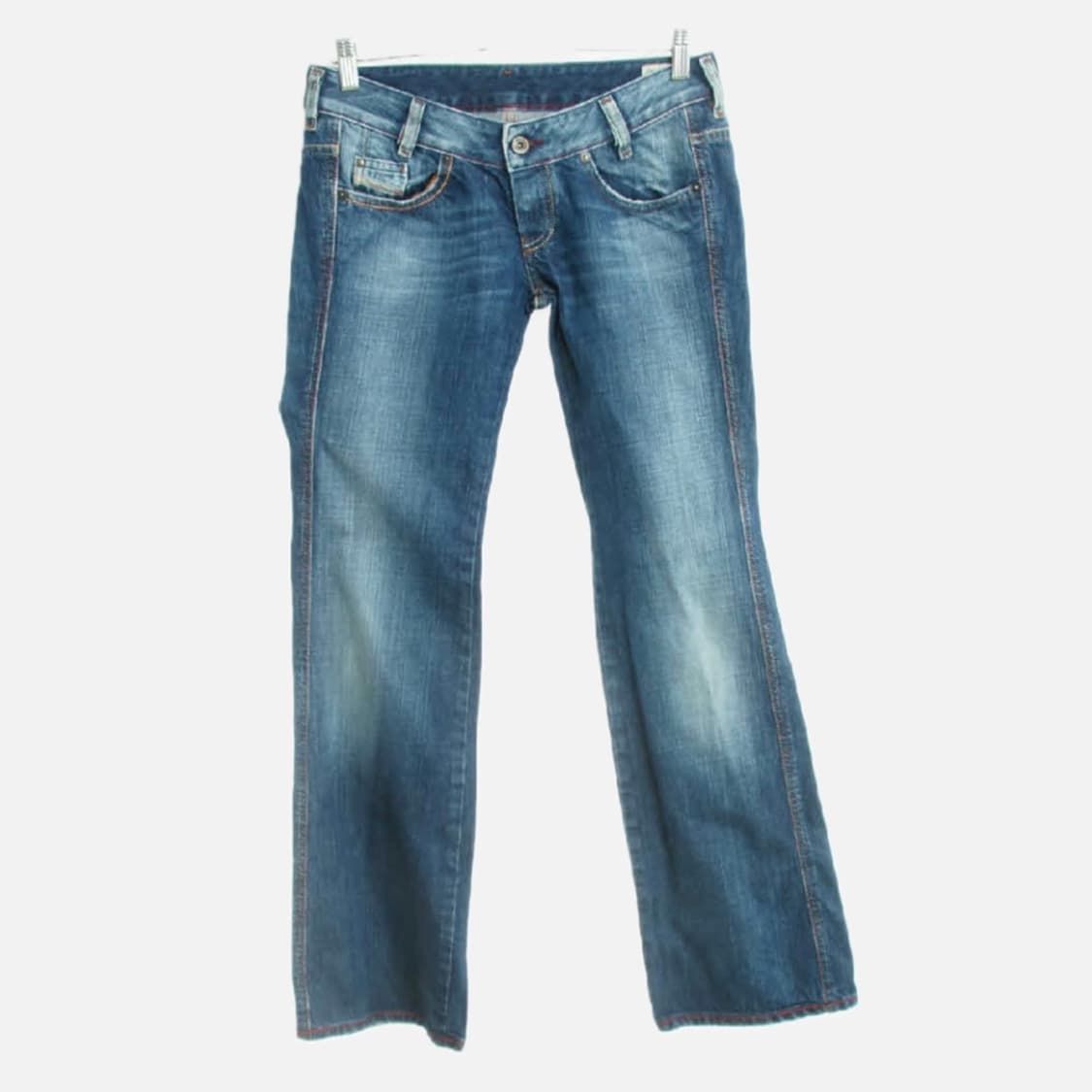 Diesel 로우라이즈 레드 스티치 부츠컷 데님 상품이미지1