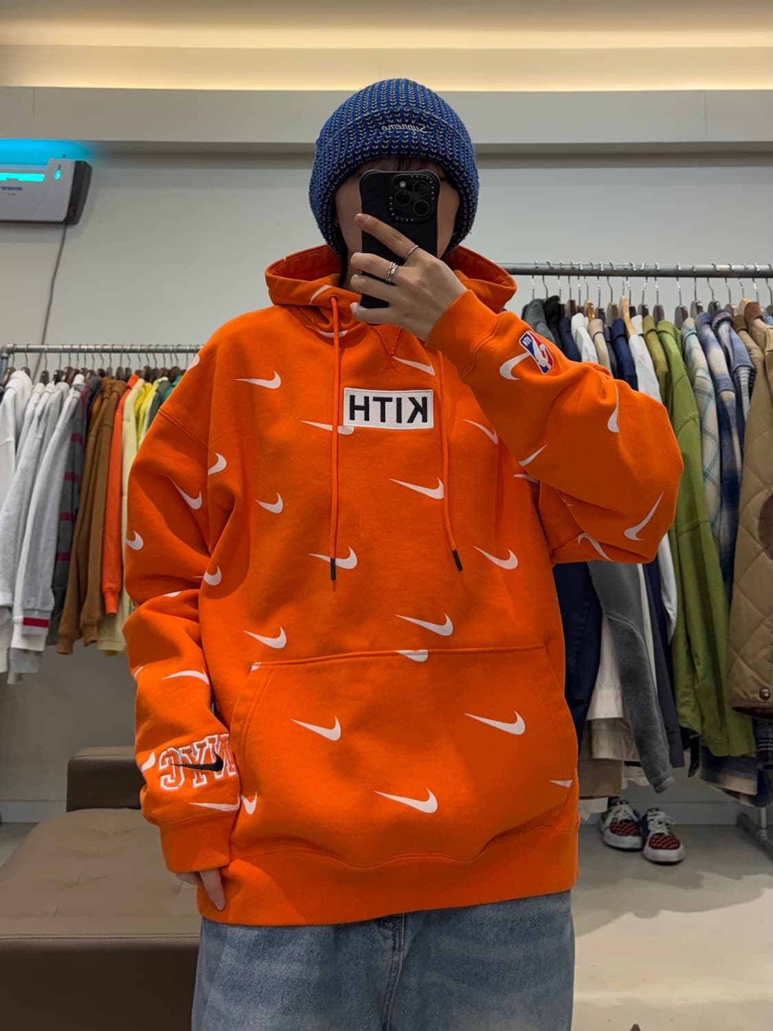 나이키xKITH 뉴욕 닉스 AOP 후드 상품이미지5