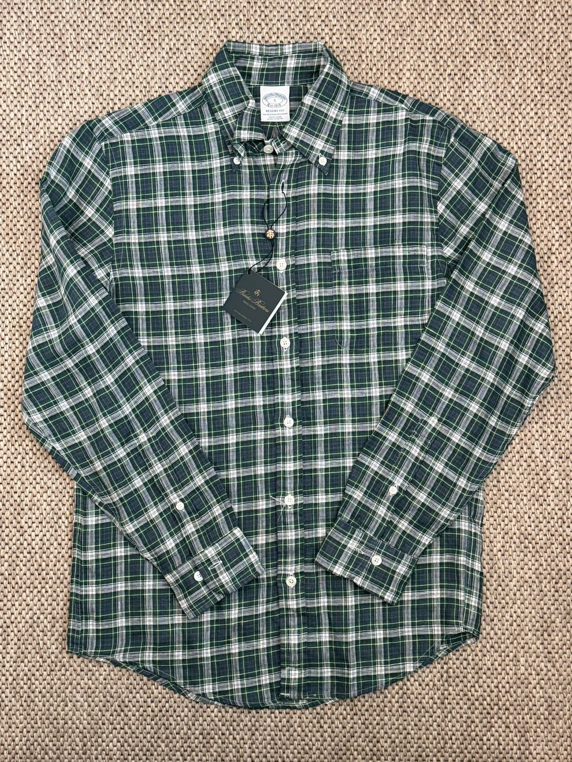 (새상품) 브룩스 브라더스 블랙와치 린넨셔츠 상품이미지1