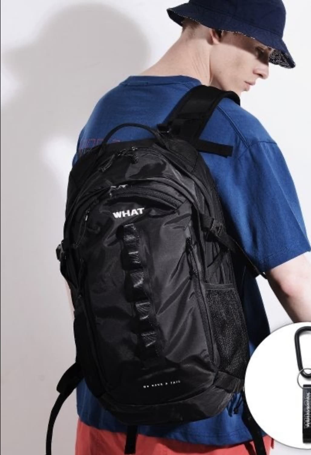 위해브어테일 wehaveatail WHAT 나일론 스퀘어 백팩 가방 상품이미지3