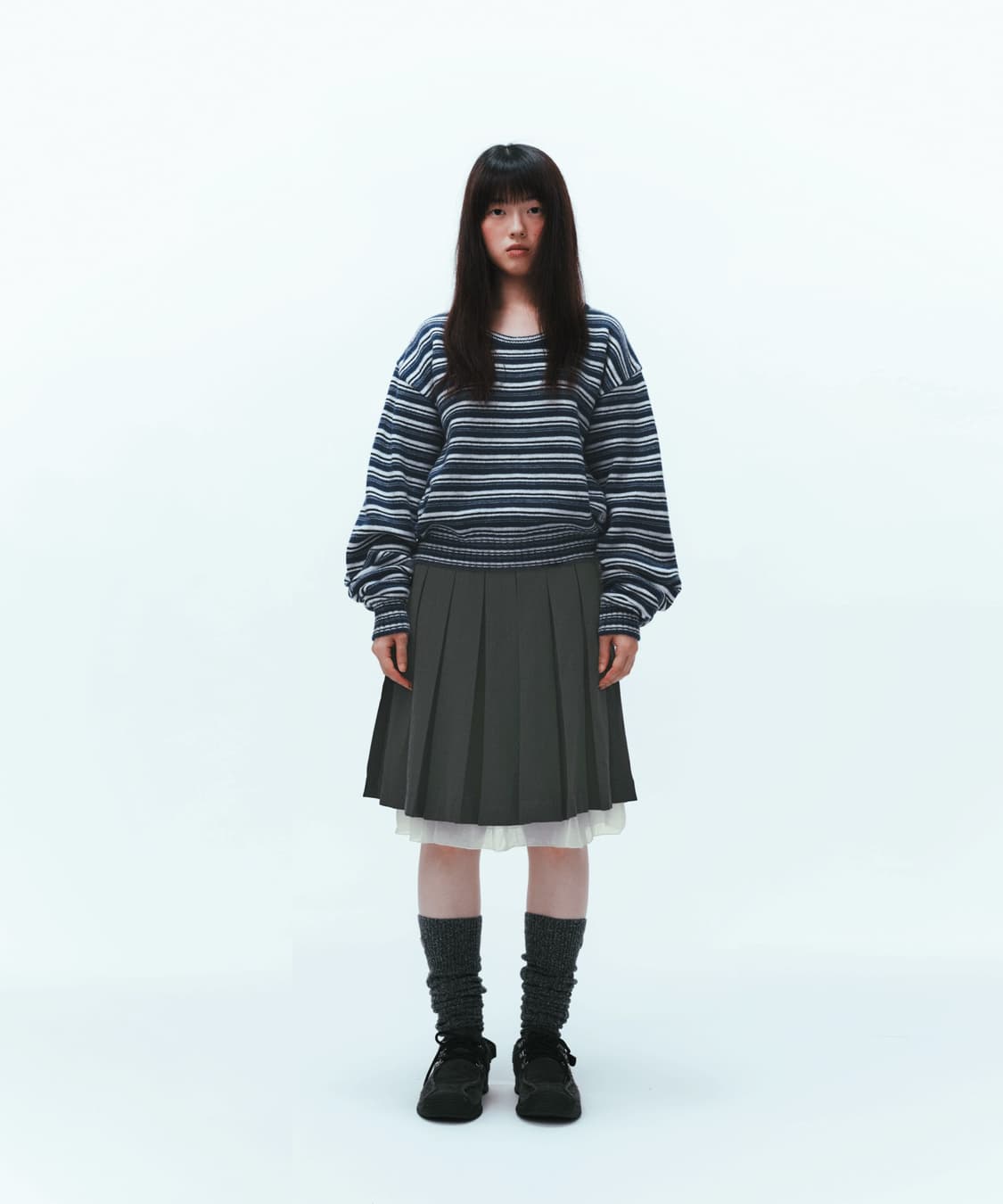 coyseio double waisted pleats grey 1 상품이미지2