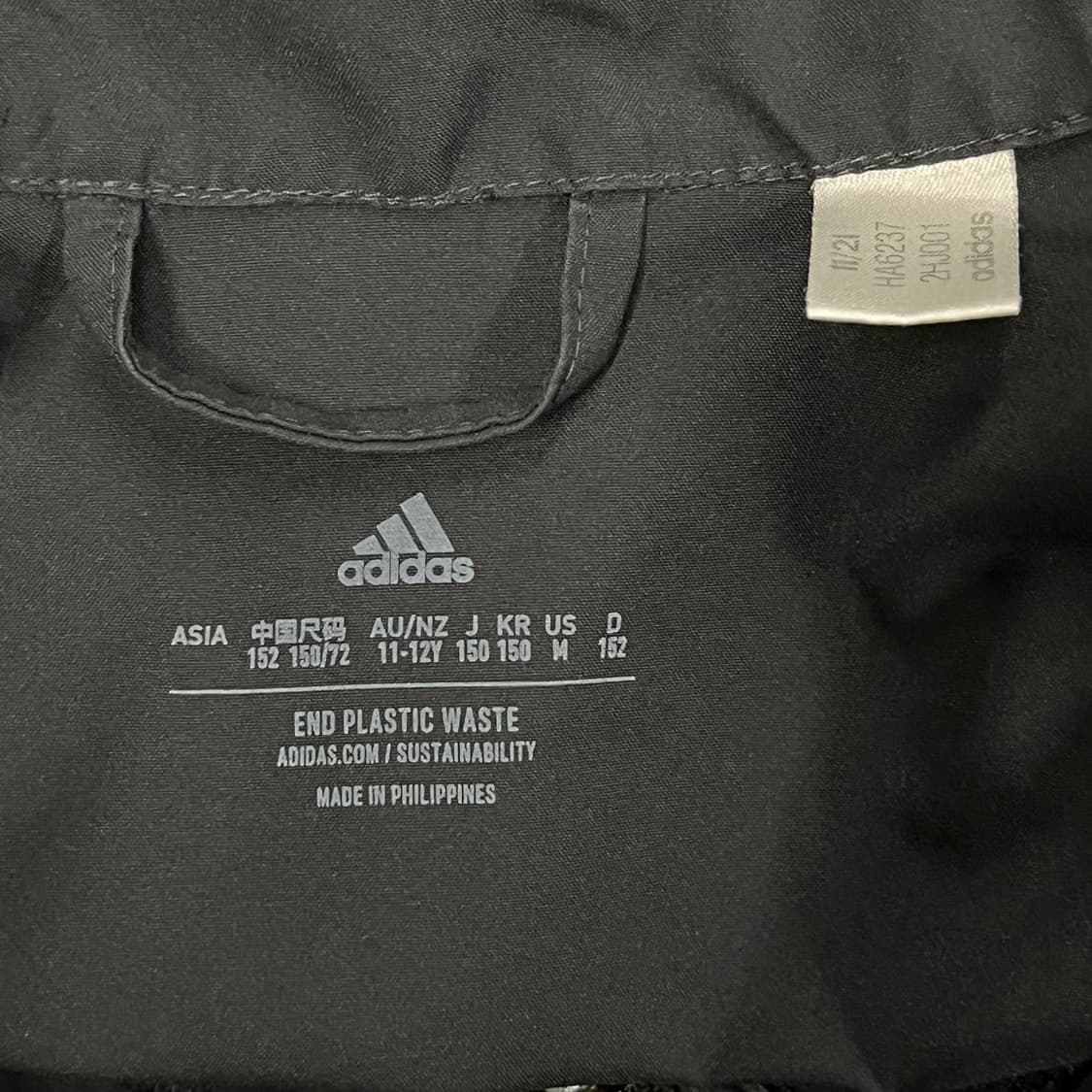 [정품/150] 아디다스 블랙 삼선 트랙탑 져지 자켓 b19 상품이미지5