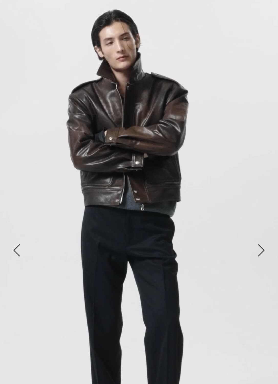 세비지 A2 레더 자켓 브라운 L 상품이미지5