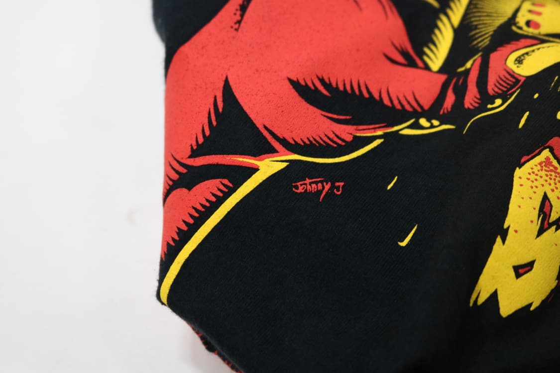 SCHOOL OF HARD KNOCKS 그래픽 블랙 반팔 티셔츠 (L) 상품이미지4