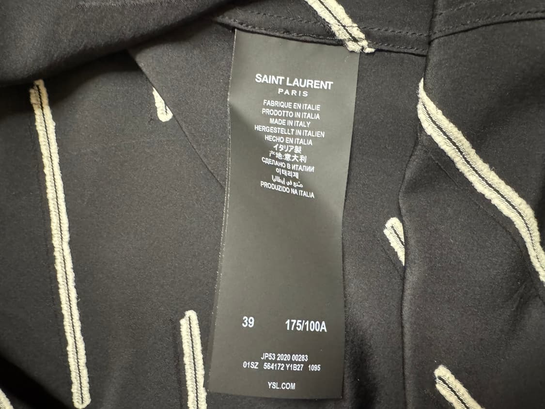 생로랑 더블대쉬 실크셔츠 39 상품이미지4