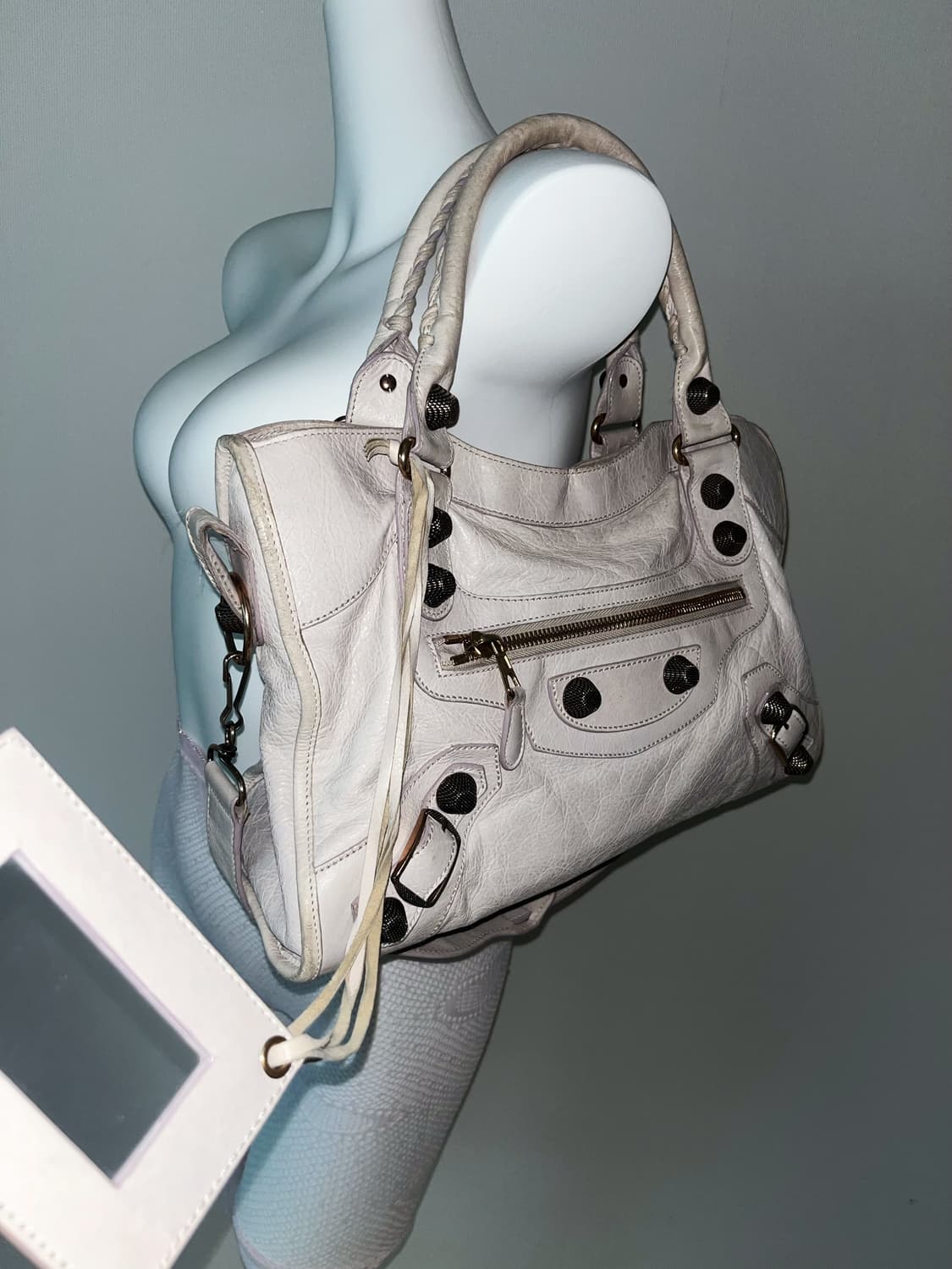 Balenciaga 00’s Vintage 아이보리 모터백 상품이미지2