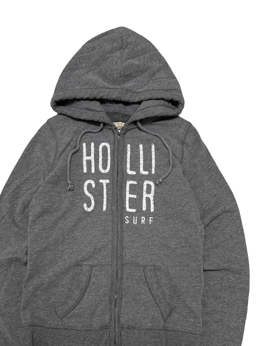 홀리스터 로고 회색 후드집업 상품이미지2